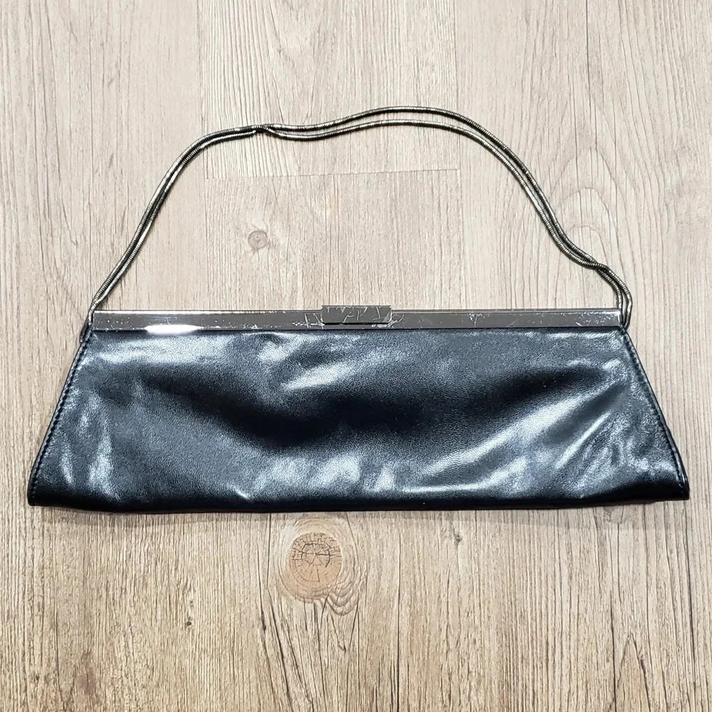 Aldo Black Chain Strap Clutch Purse